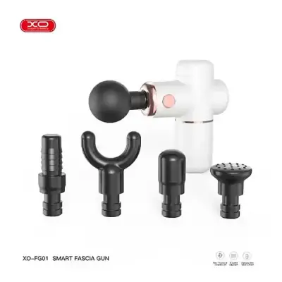 XO FG01 Smart Fascia Massage Gun with 4 Replacement Heads
